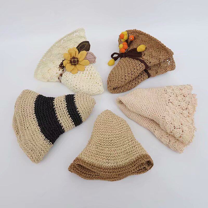 COTTON GRASS RAFFIA LINE HOOK BAG LINE HANDMADE DIY KNITTED CROCHET HOOK SUMMER HAT BAG WOOL RAFFIA STRAW HAT LINE