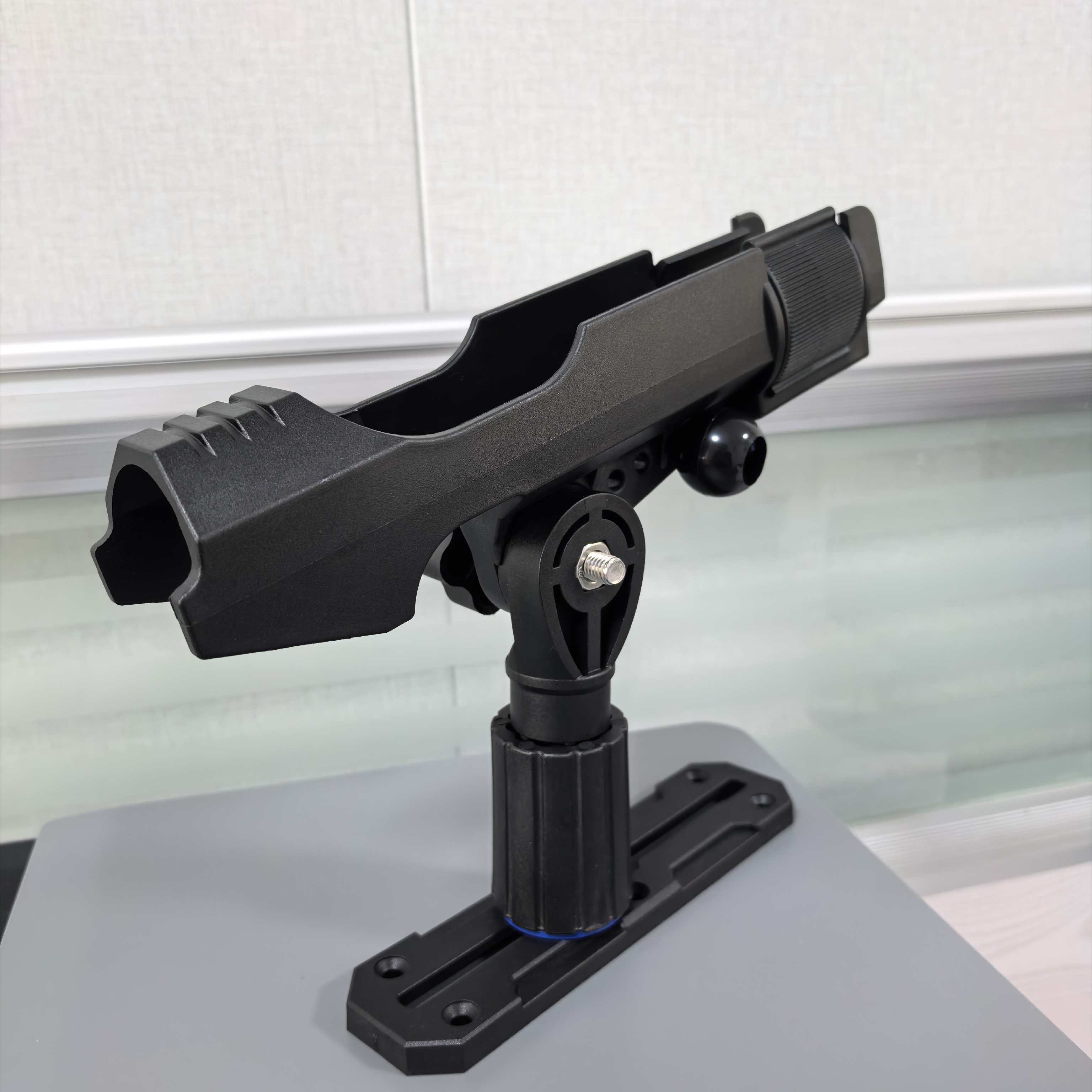 可调节轨道鱼竿支架 船用鱼杆架 塑料鱼竿座 皮划艇渔具