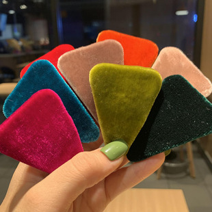 韩版 金丝绒BB夹秋冬百搭潮流侧夹网红抖音东大门简约刘海夹 新款