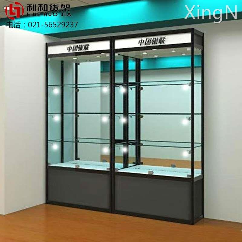 加厚玻璃展示柜样品陈列柜产品展示架礼品货架手办柜台饰品柜展柜