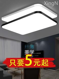 客厅灯长方形 卧室灯大方现代简约阳台灯灯具套餐 大气吸顶灯 LED