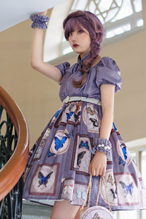 【蝴蝶之死】JSK/OP全款预约 泡泡袖可拆卸长裙 原创Lolita设计