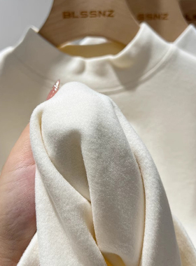 女童白色双面德绒打底衫秋冬季内搭保暖t恤中大男童加绒加厚上衣