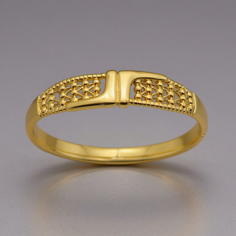 NVOXS镂空简约开口钛钢手镯手环高级感经典百搭女士手饰可刻字