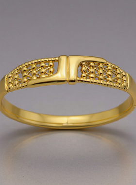 NVOXS镂空简约开口钛钢手镯手环高级感经典百搭女士手饰可刻字