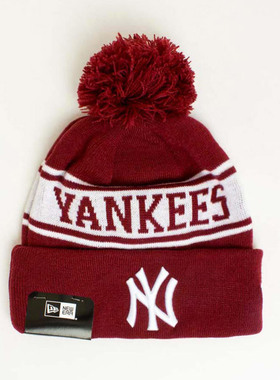 MLB美国NEW ERA纽亦华针织帽女NY扬基LA道奇保暖毛线帽子男女冬
