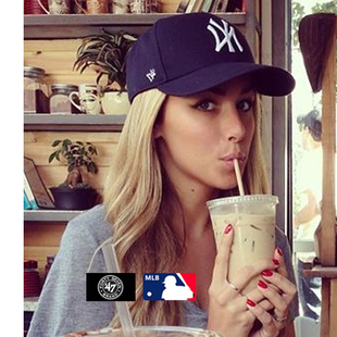 美国47Brand MVP MLB棒球帽男女NY扬基LA小贝魔术贴硬顶帽子秋冬