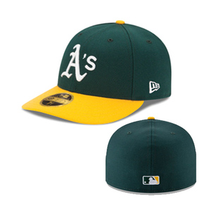 NEW ERA奥克兰运动家帽子MLB 59FIFTY球员版全封封口棒球帽周边