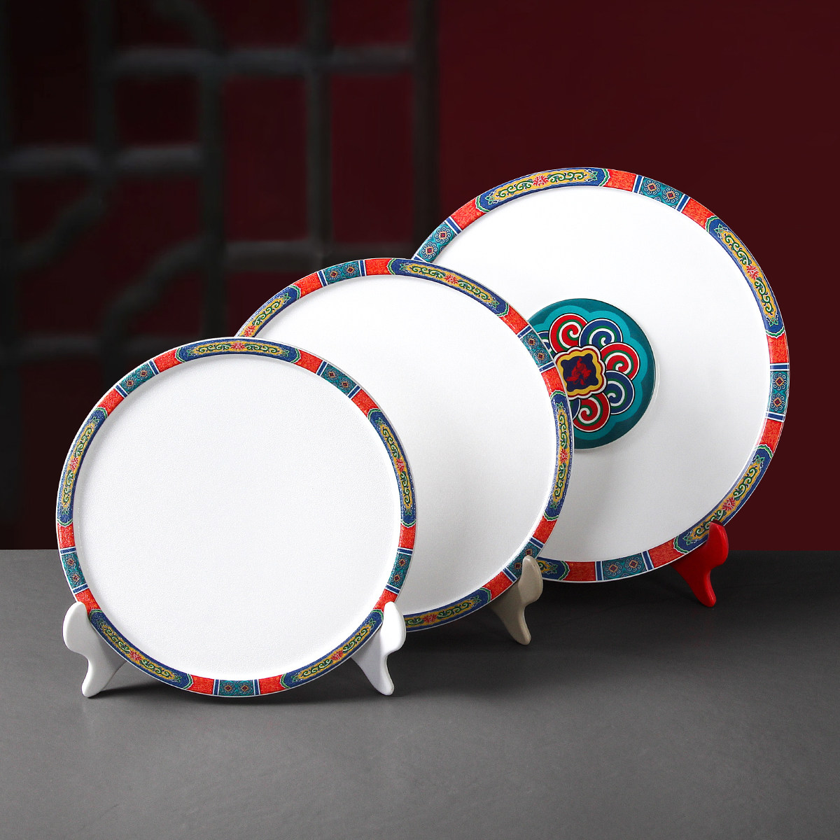 密胺餐具盘子商用火锅店配菜盘圆形涮肉盘肥牛羊肉盘展示盘,餐饮具,盘,淘宝优惠券,粉丝福利购,淘宝优惠卷