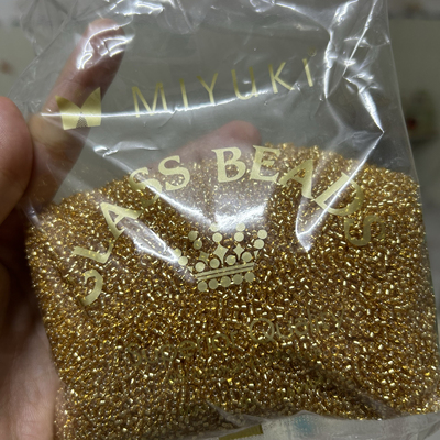 日本miyuki御幸灌银透明米珠金色银色圆珠DIY串珠手项链饰品配件