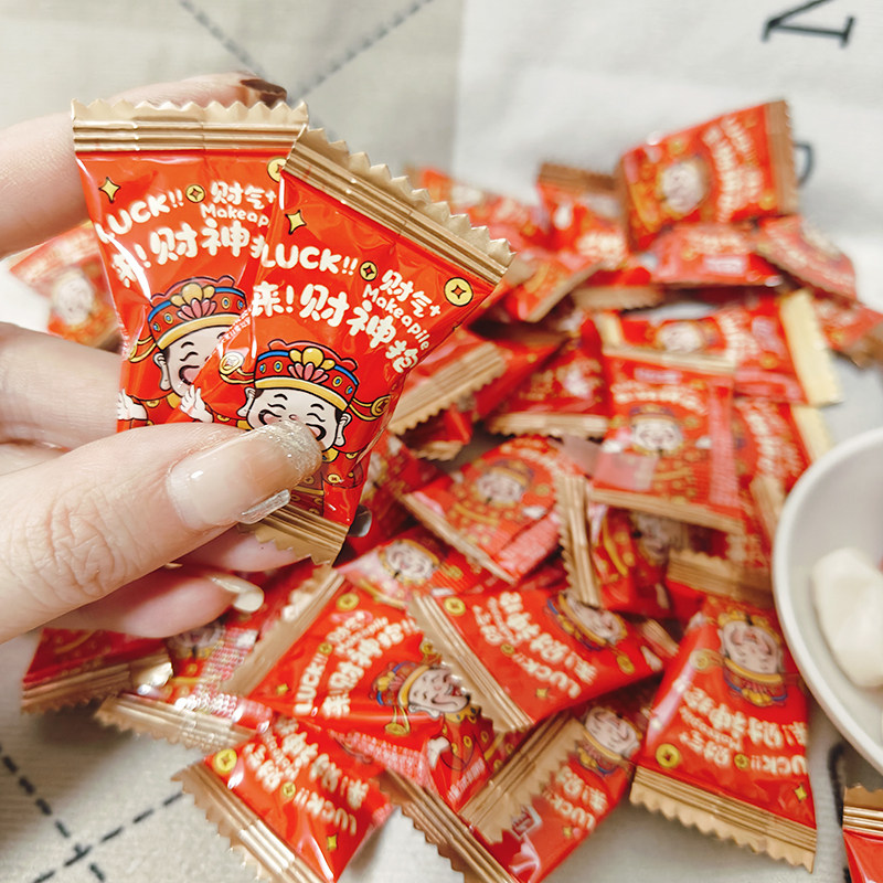 伊妙财神抱酸奶糖食品糖果喜糖糖果年货喜糖小吃零食春节年货喜糖