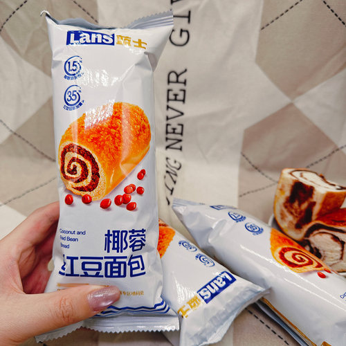 蓝士椰蓉红豆面包100g夹心面包