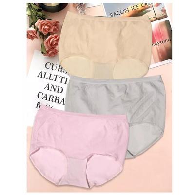 四条32a63中腰加大型无缝透气舒适内裤