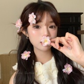 春夏甜美浪漫樱花发夹可爱纯欲氛围感发卡森系度假旅游拍照发饰女