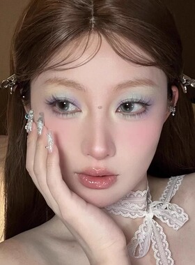 纯欲芭蕾叠戴蝴蝶结白色蕾丝飘带项链女细窄丝带百搭锁骨颈带丝巾