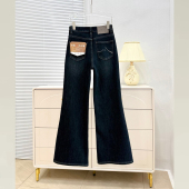 阔腿宽松裤 直筒不贴腿微喇裤 子女款 超好看 版 ISMX黑色加绒牛仔裤