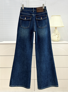 ISMX版型超好看的牛仔裤加绒高腰不贴腿2025款超火微喇叭裤301377