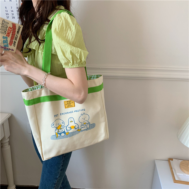 小白兔几韩风帆布包卡通