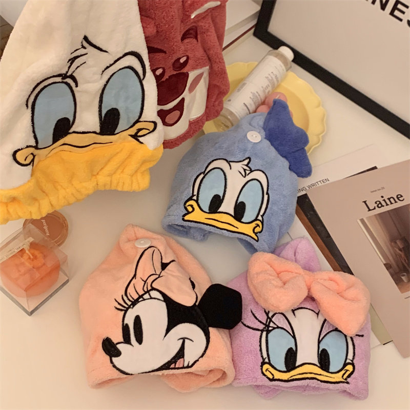 小白兔几日系可爱卡通干发帽超柔软强吸水珊瑚绒立体刺绣护发头巾