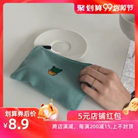 Hoa hậu Hàn Quốc Chị với bộ phim hoạt hình vui nhộn thêu ví tiền Sen cô gái văn chương ly hợp túi điện thoại túi chìa khóa - Ví tiền ví vascara