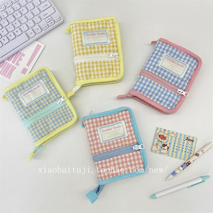 小白兔几 韩版手作夹棉活页夹随身手账本收纳本手账外壳替换小本