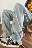 美式高街个性百搭牛仔裤男女韩版直筒休闲裤NK303-P48，男装牛仔裤，电商D202-1
