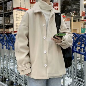 小香风外套男夹克潮流韩版潮牌毛呢休闲上衣JK312/P65图片