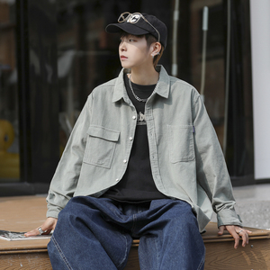 外穿长袖衬衫男  日系宽松百搭休闲灯芯绒衬衣CS182-P40图片