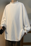 德绒半高领长袖t恤男士秋衣卫衣保暖纯色秋冬内搭打底衫W802-P25，男装T恤，电商D202-1