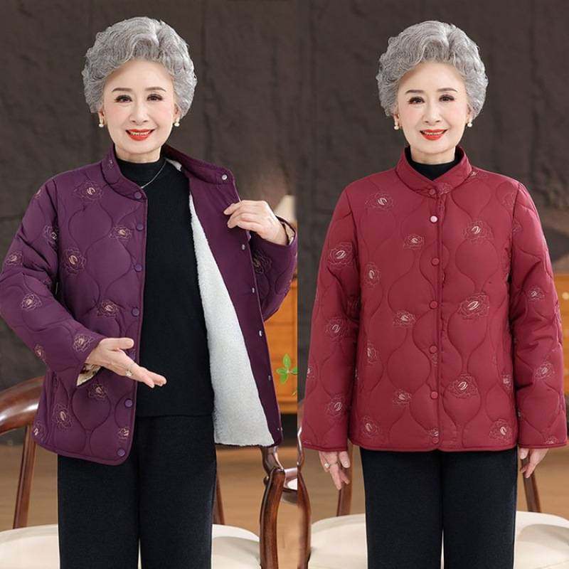 官方正品中老年人棉衣女60-70-80岁奶奶装内穿妈妈春装薄棉袄秋冬