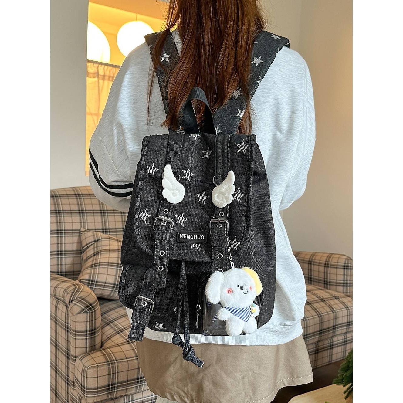 官方品牌高颜值双肩包痛包潮韩系风书包女中学生甜酷风小众设感迷,箱包皮具/热销女包/男包,双肩背包,淘宝优惠券,粉丝福利购,淘宝优惠卷