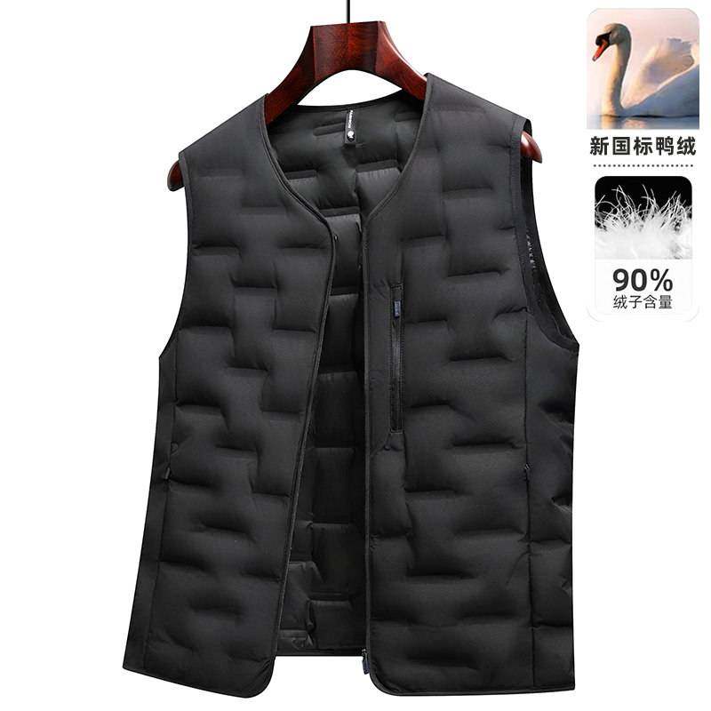 官方品牌2025秋冬季新款羽绒服马甲男短款轻薄保暖时尚帅气羽绒外