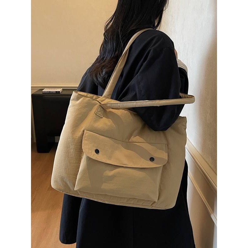 官方品牌新款高颜值韩系ins纯色简约托特包女轻便通勤百搭大容量,箱包皮具/热销女包/男包,时尚帆布包,淘宝优惠券,粉丝福利购,淘宝优惠卷