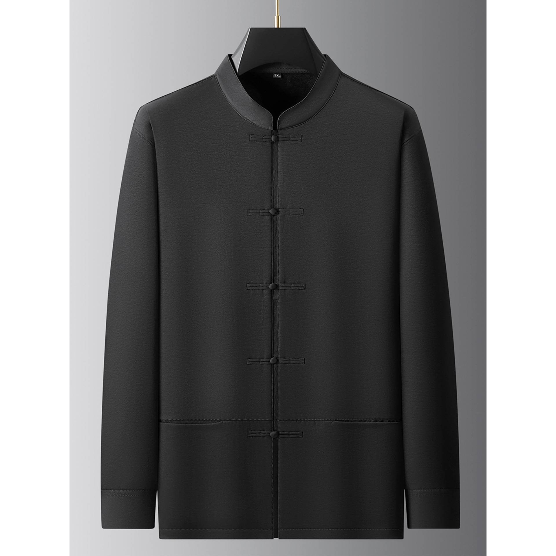 官方品牌中国风长袖衬衣男士2025秋冬新款加绒加肥加大码休闲中式