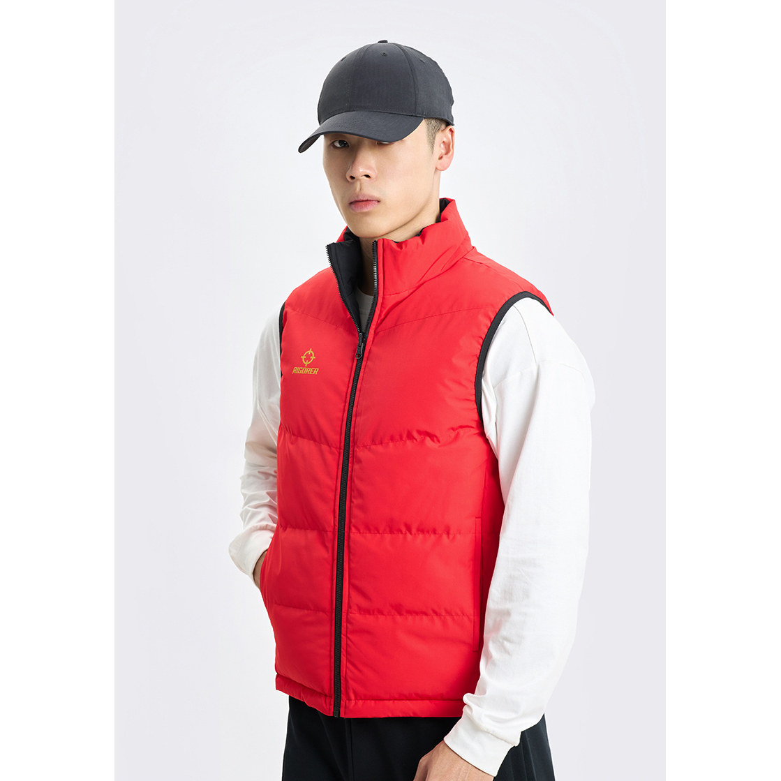 准者冬季加厚保暖立领棉服马甲
