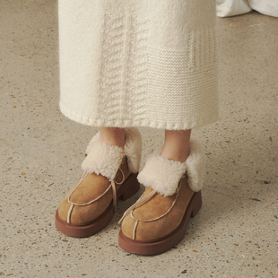 VERSO 25FW 秋冬韩国直邮买手店代购 羊羔毛设计感面包鞋