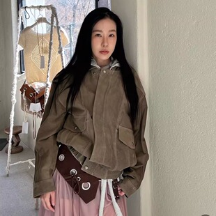 百搭时尚 宽松简约设计感褶皱长袖 夹克外套女士 26春夏 verso