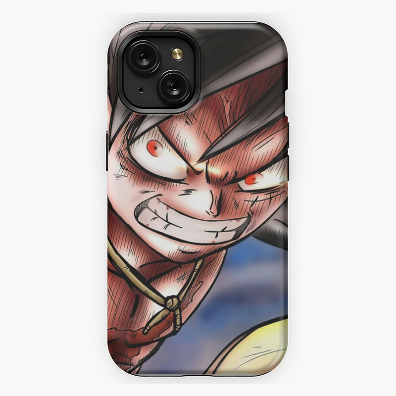 亮面菲林硬壳海贼王路飞15ProMax手机壳适用于苹果14Plus防摔iPhone13动漫周边vivo一加ace3v小米oppo华为P70