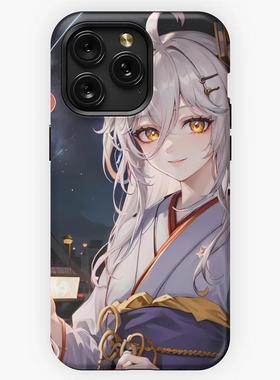 亮面菲林硬壳动漫女孩手机壳iphone16苹果15pro适用iQOO12二次元Reno11小米14红米k70荣耀80一加10华为mate40