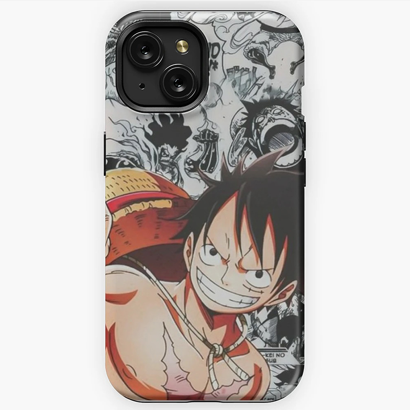 亮面菲林硬套海贼王手机壳适用15ProMax苹果14puls路飞iPhone13华为P70周边vivo一加ace3v小米12动漫oppo同款