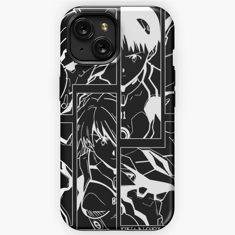 亮面菲林硬套eva福音战士手机壳适用15ProMax苹果14Plus淀真嗣iPhone13华为P60/vivo一加ace小米12保护套oppo