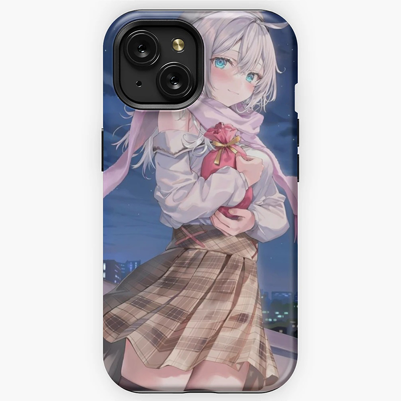 不时用俄语撒娇的艾莉同学手机壳适用15ProMax苹果14puls/iPhone13华为vivo一加ace3v小米12亮面菲林硬套oppo