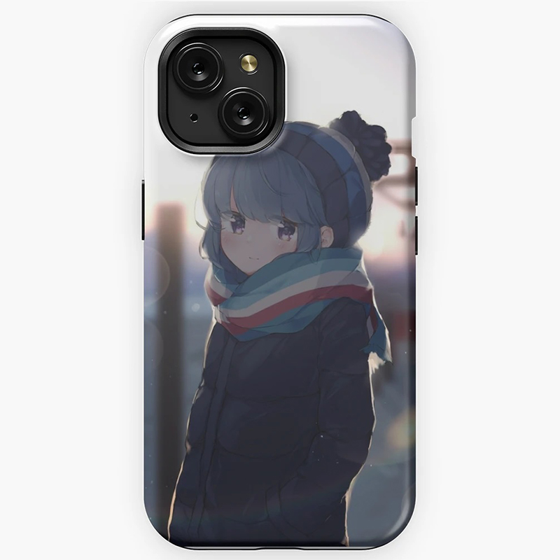 亮面菲林硬壳摇曳露营15ProMax苹果14puls志摩凛iPhone13华为P60小众高级vivo一加ace3小米12/oppo手机壳适用