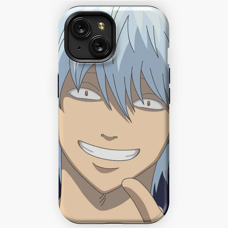 亮面菲林硬壳银魂15ProMax手机壳适用于苹果14Plus坂田银时iPhone13一加vivo小米oppo华为P70防摔动漫保护套