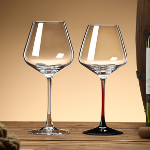 2025新款 勃艮第葡萄酒高脚杯 水晶红酒杯轻奢高级感家用醒酒器套装