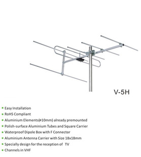 室外电视天线FM专用天线收音机天线V波段工程天线架数字广播天线