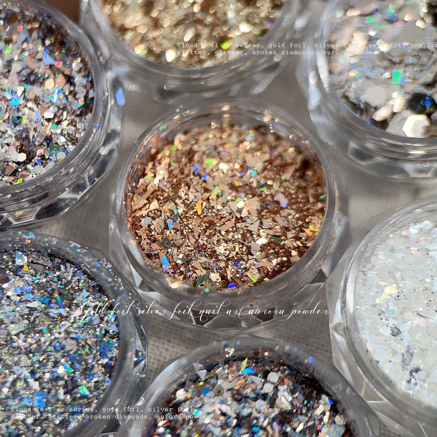 美甲亮片爆闪美拉德2025年秋冬混合贴片闪粉碎片diy指甲装饰品,彩妆/香水/美妆工具,指甲装饰,淘宝优惠券,粉丝福利购,淘宝优惠卷