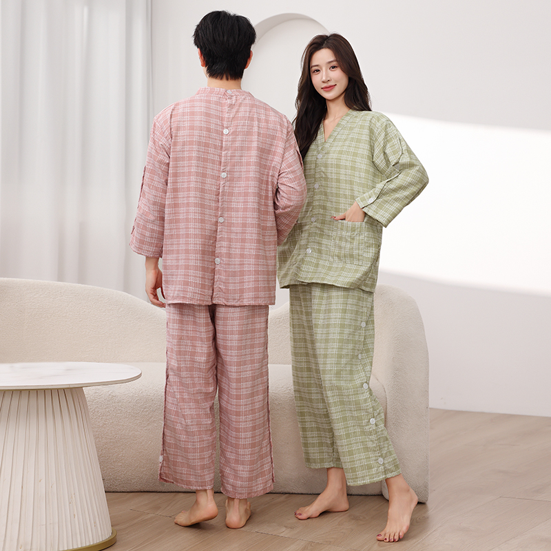 艾灸服汗蒸服女款纯棉开衫按摩服