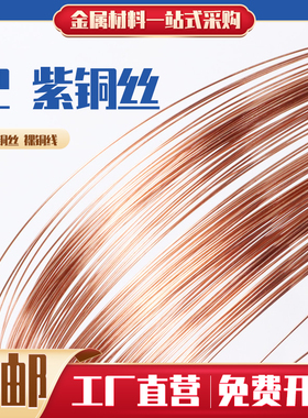 紫铜丝 铜丝 紫铜线 超小紫铜棒 0.5mm 1mm 1.5mm 2mm 3mm 等现货