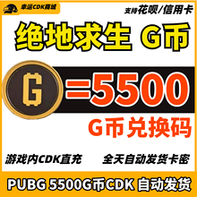 PUBG绝地求生5500G币充值CDK兑换码端游吃鸡g币gb点卷金币充值CDK